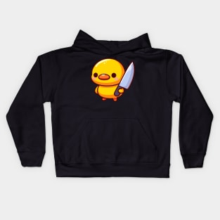 Cute little duck killer Kids Hoodie